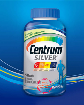 Vitamine tổng hợp Centrum Silver dành cho nam 50+, 250 viên